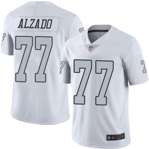 Men Oakland Raiders Limited White Lyle Alzado Jersey NFL Football 77 Rush Vapor Untouchable Jersey